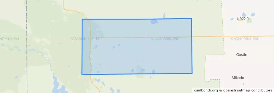 Mapa de ubicacion de Millen Township.