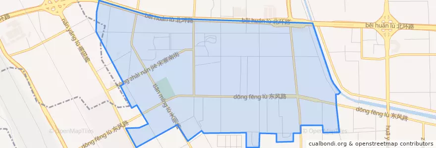Mapa de ubicacion de 东风路街道.