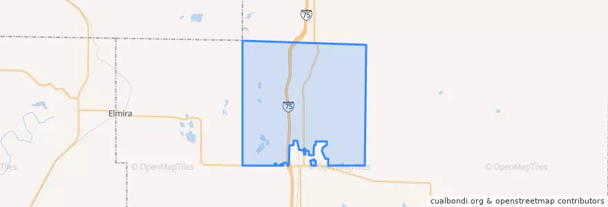 Mapa de ubicacion de Livingston Township.