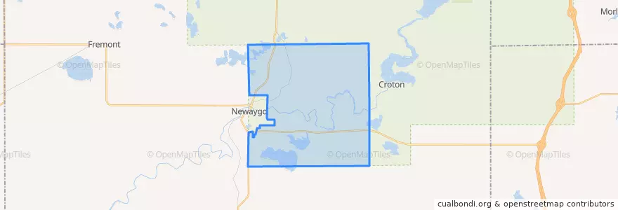 Mapa de ubicacion de Brooks Township.
