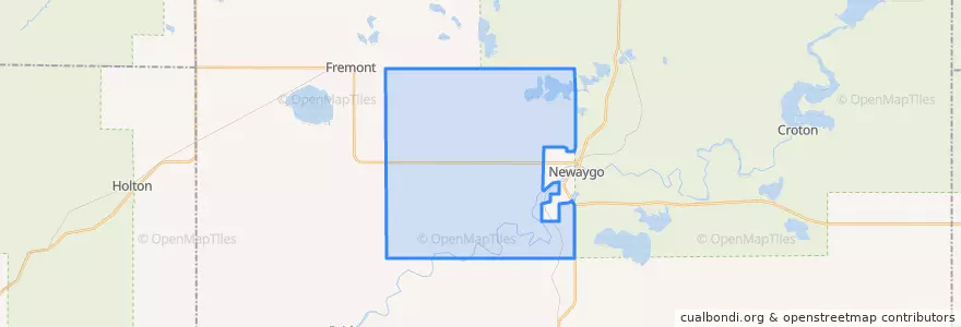 Mapa de ubicacion de Garfield Township.
