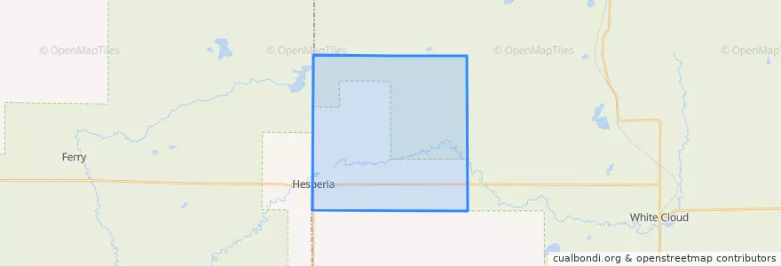 Mapa de ubicacion de Denver Township.