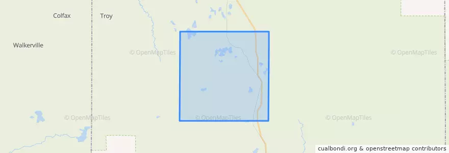 Mapa de ubicacion de Merrill Township.