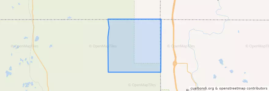 Mapa de ubicacion de Barton Township.