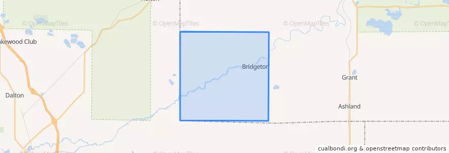 Mapa de ubicacion de Bridgeton Township.