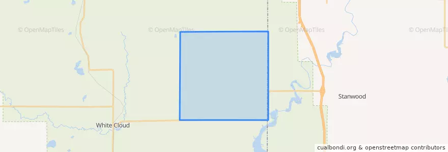 Mapa de ubicacion de Goodwell Township.