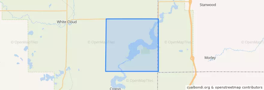 Mapa de ubicacion de Big Prairie Township.