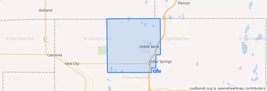 Mapa de ubicacion de Solon Township.