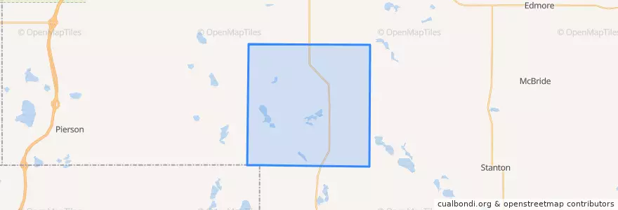 Mapa de ubicacion de Pine Township.