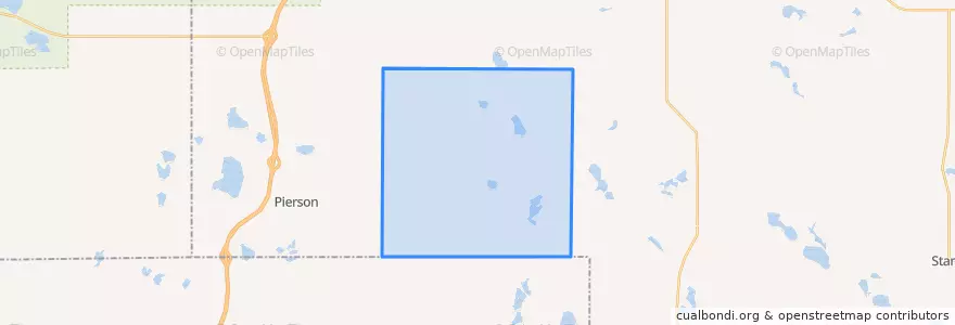 Mapa de ubicacion de Maple Valley Township.