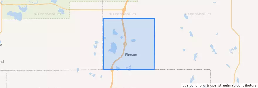 Mapa de ubicacion de Pierson Township.