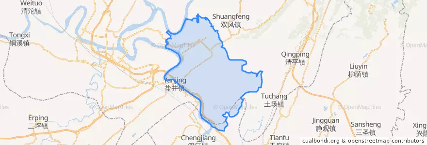 Mapa de ubicacion de 草街街道.