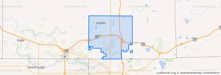 Mapa de ubicacion de DeWitt Charter Township.