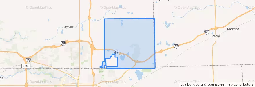 Mapa de ubicacion de Bath Charter Township.
