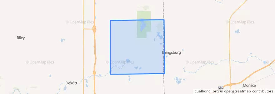 Mapa de ubicacion de Victor Township.