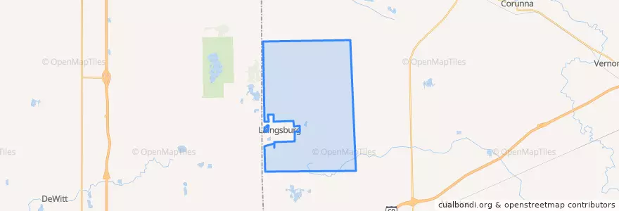 Mapa de ubicacion de Sciota Township.
