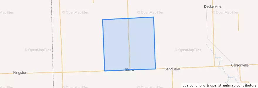 Mapa de ubicacion de Moore Township.