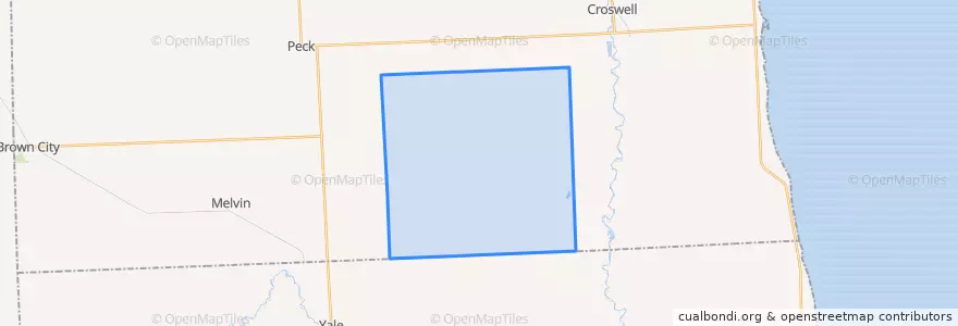 Mapa de ubicacion de Fremont Township.