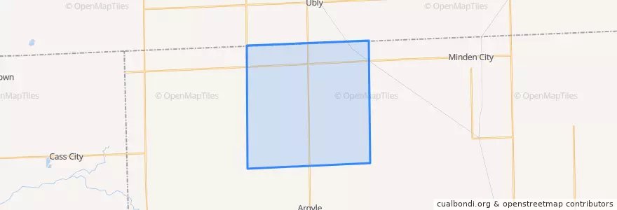 Mapa de ubicacion de Austin Township.