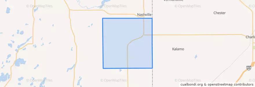 Mapa de ubicacion de Maple Grove Township.