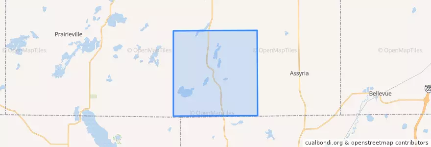 Mapa de ubicacion de Johnstown Township.