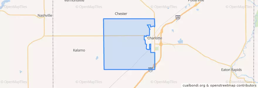 Mapa de ubicacion de Carmel Township.