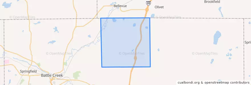 Mapa de ubicacion de Convis Township.
