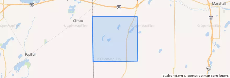 Mapa de ubicacion de Leroy Township.