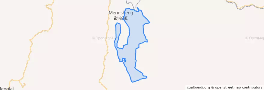 Mapa de ubicacion de Mengsheng Farm.
