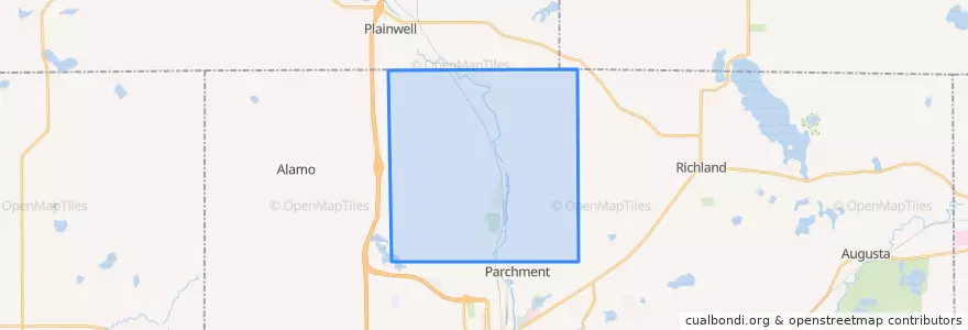 Mapa de ubicacion de Cooper Township.