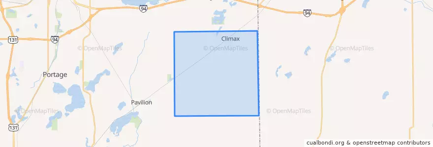 Mapa de ubicacion de Climax Township.