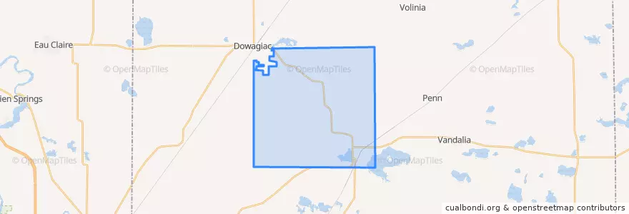 Mapa de ubicacion de LaGrange Township.