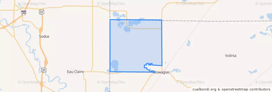 Mapa de ubicacion de Silver Creek Township.