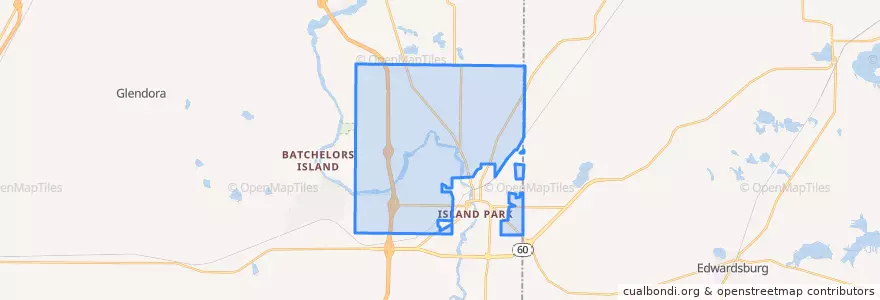 Mapa de ubicacion de Niles Charter Township.