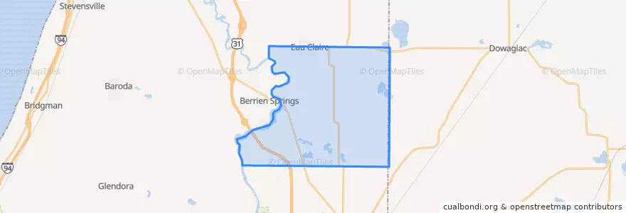 Mapa de ubicacion de Berrien Township.