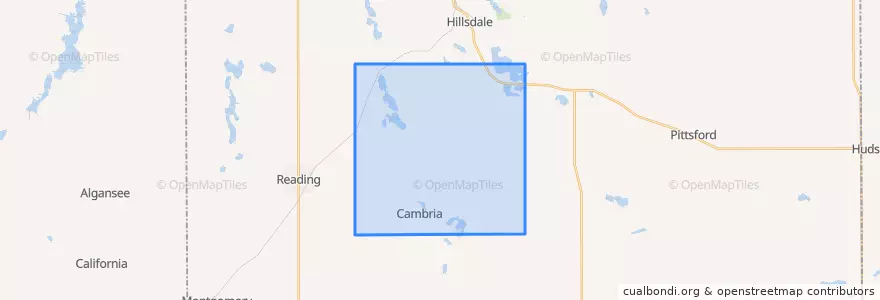Mapa de ubicacion de Cambria Township.
