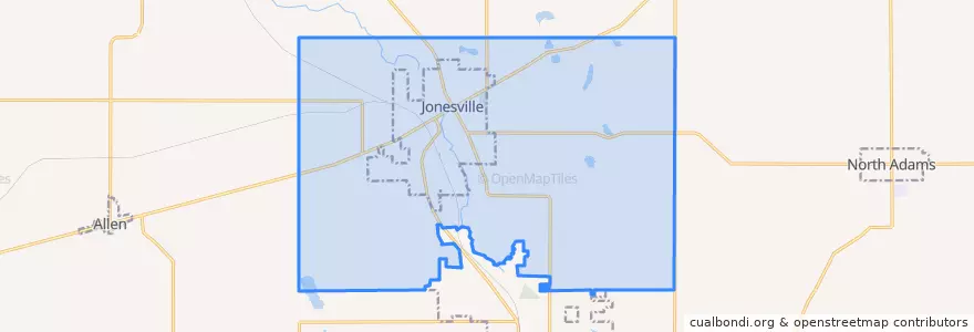 Mapa de ubicacion de Fayette Township.