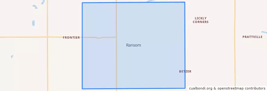 Mapa de ubicacion de Ransom Township.