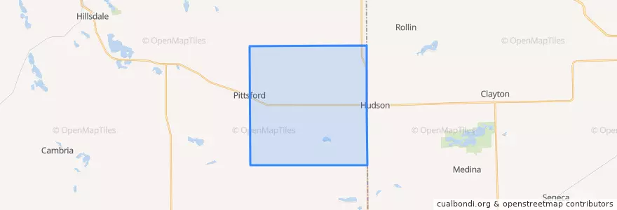 Mapa de ubicacion de Pittsford Township.
