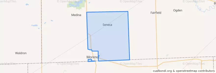 Mapa de ubicacion de Seneca Township.