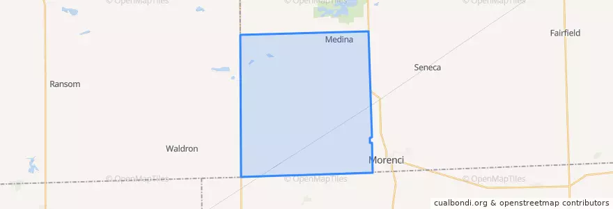 Mapa de ubicacion de Medina Township.