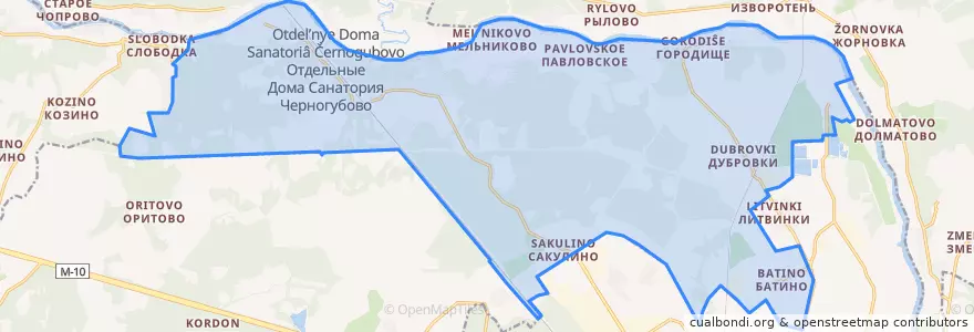 Mapa de ubicacion de Черногубовское сельское поселение.