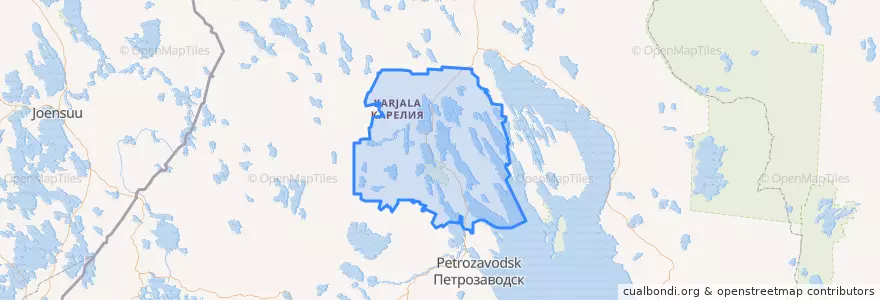 Mapa de ubicacion de Кондопожский район.