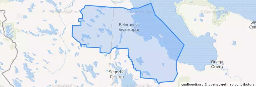 Mapa de ubicacion de Беломорский район.