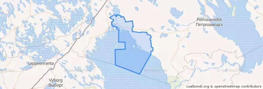 Mapa de ubicacion de Питкярантский район.