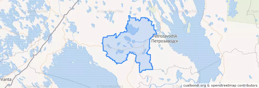 Mapa de ubicacion de Пряжинский район.