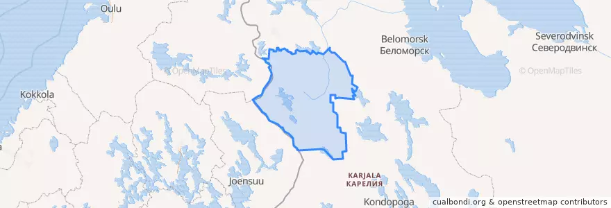 Mapa de ubicacion de Муезерский район.