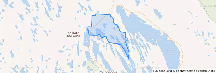 Mapa de ubicacion de Кяппесельгское сельское поселение.