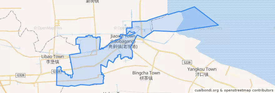 Mapa de ubicacion de 角斜镇.