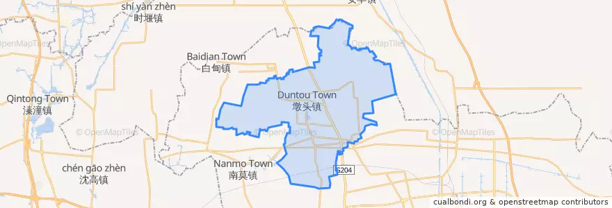 Mapa de ubicacion de 墩头镇.